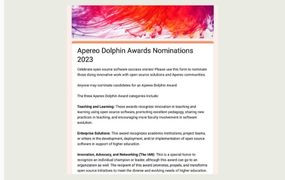 Dolphin Award Application Image
